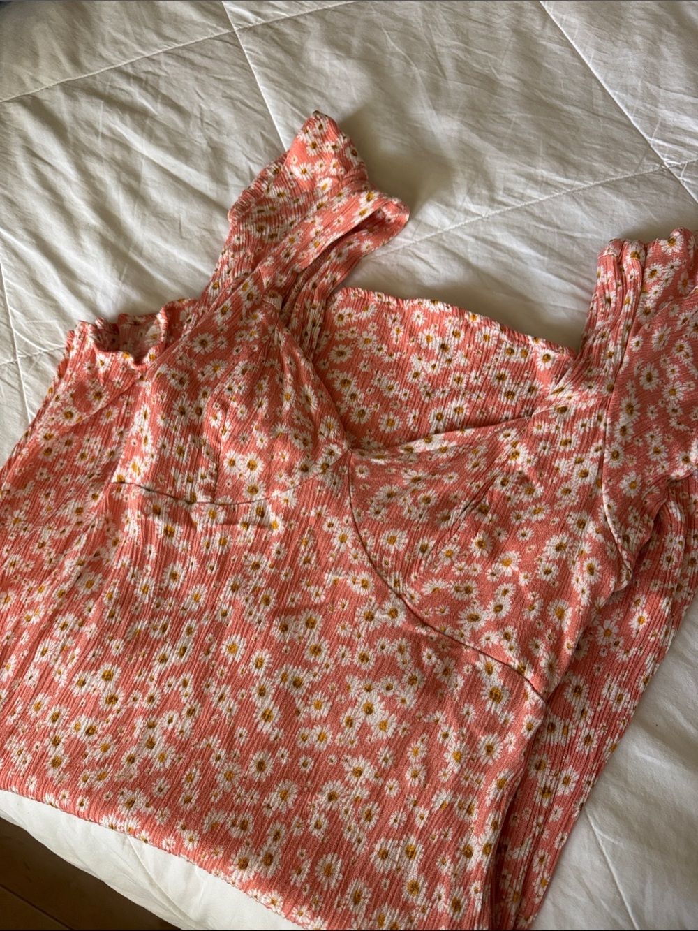 Hurley Coral Pink Floral Midi Dress
